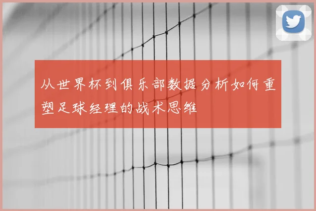 从世界杯到俱乐部数据分析如何重塑足球经理的战术思维
